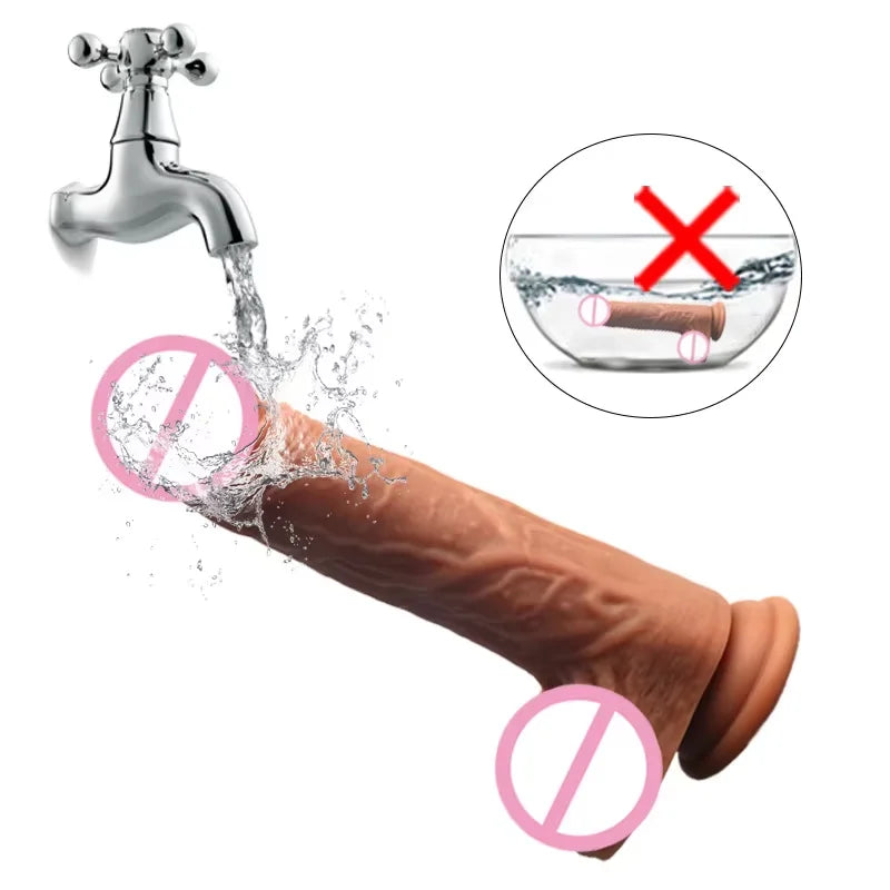 Dildo Realista Vibrador de 7 velocidades Wireless control remoto a prueba de agua