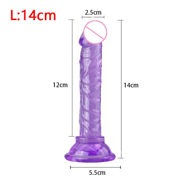Dildo resalista de gel para mujeres no vibrador