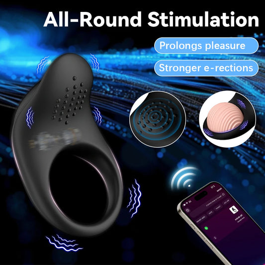 Anillo vibrador para Hombres retardante de la eyaculación