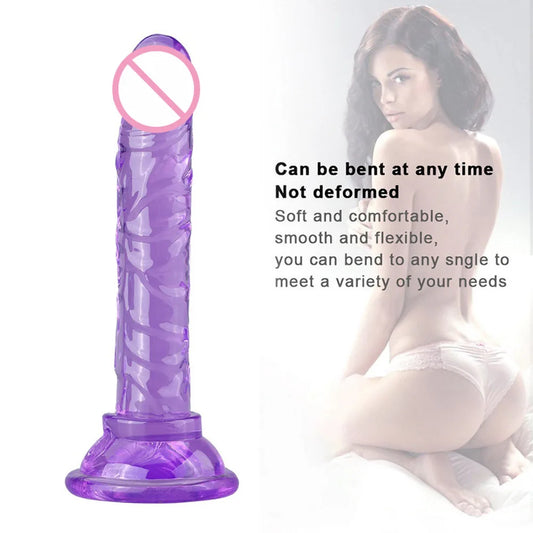 Dildo resalista de gel para mujeres no vibrador