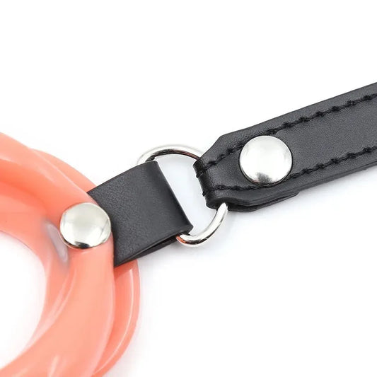 BDSM Anillo Oral de Silicona comn correa