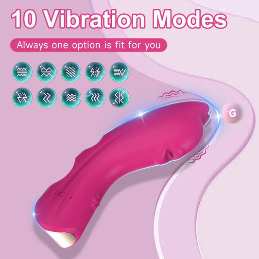 Vibrador de dedo para punto G, Clitoris y Pezones para masajes de estimulación femenino y parejas