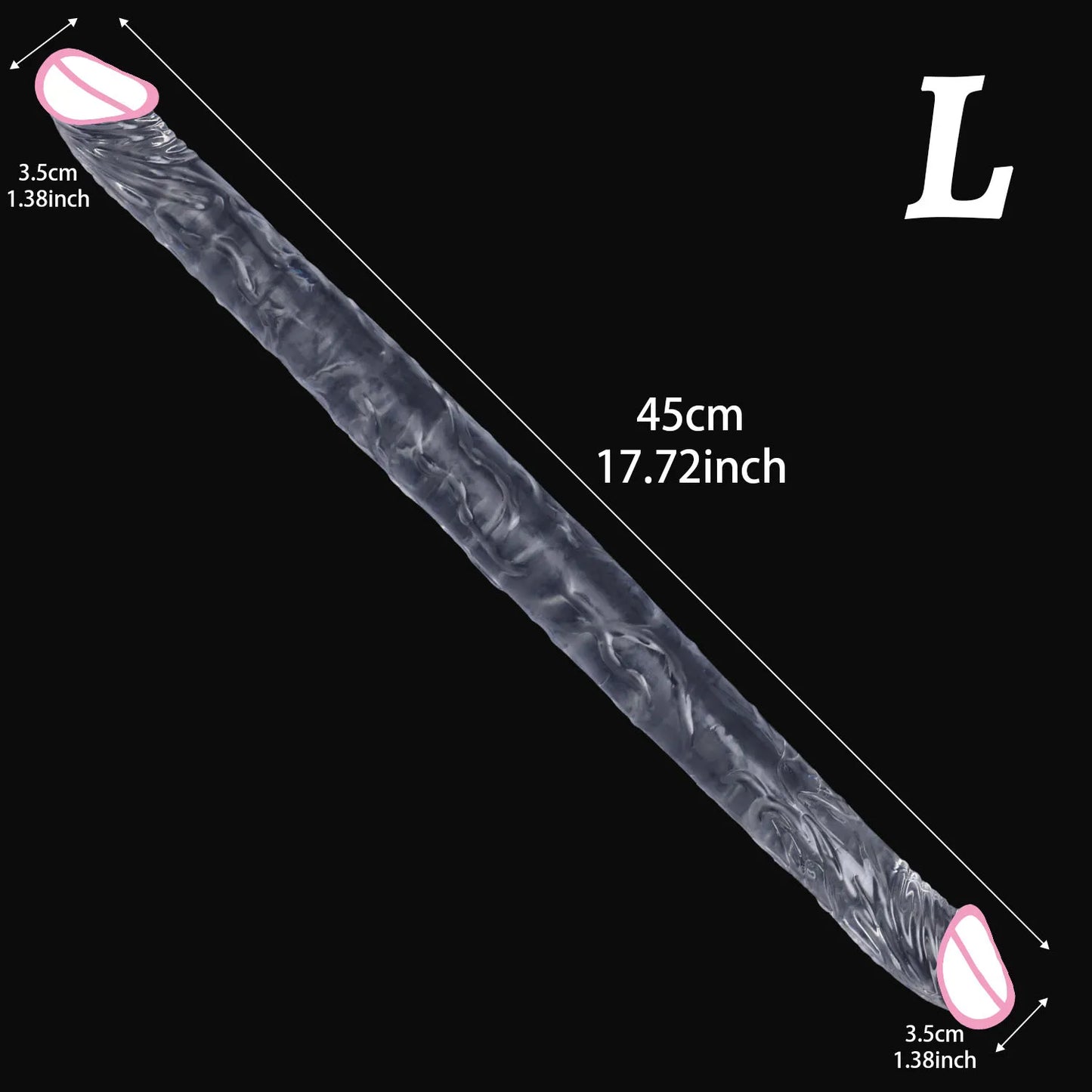 Dildo suave de doble cabeza