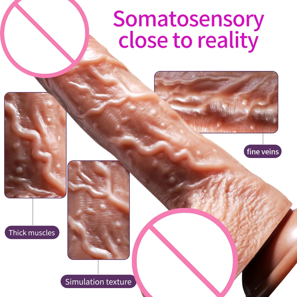 Dildo Vibrasdor Grande de 12 pulgadas Anal de Silicona Realista