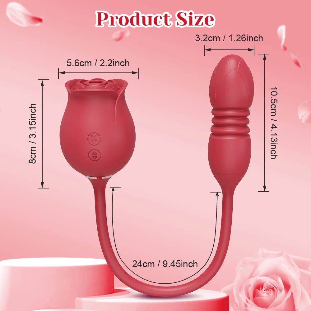 Vibrador telescópico succionador para mujeres