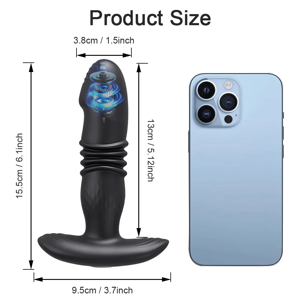 Vibrador Telescópico Anal Masajeador Wireless