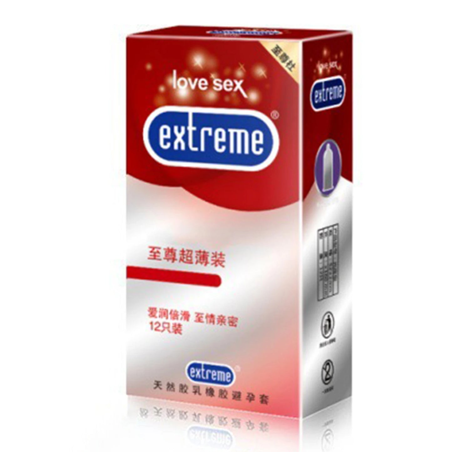 Set de 12 condones de latex lubricados