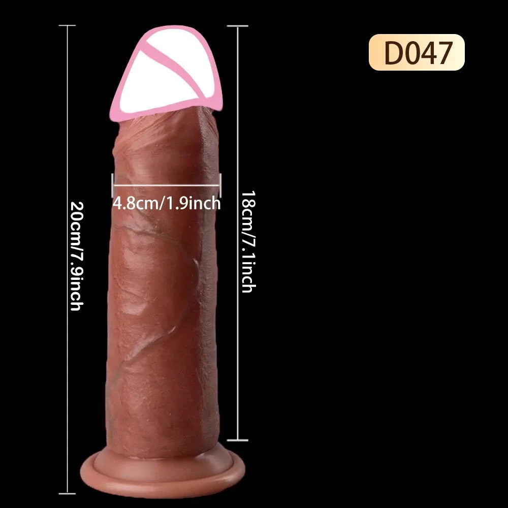 Dildo Usable y realista de piel para mujeres