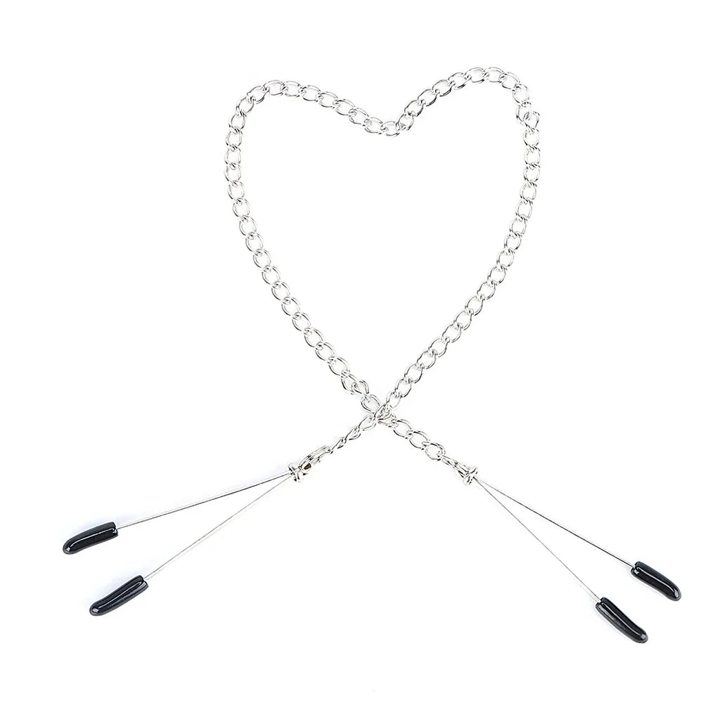 Set de Pinzas con cadenas para pezones Bondage
