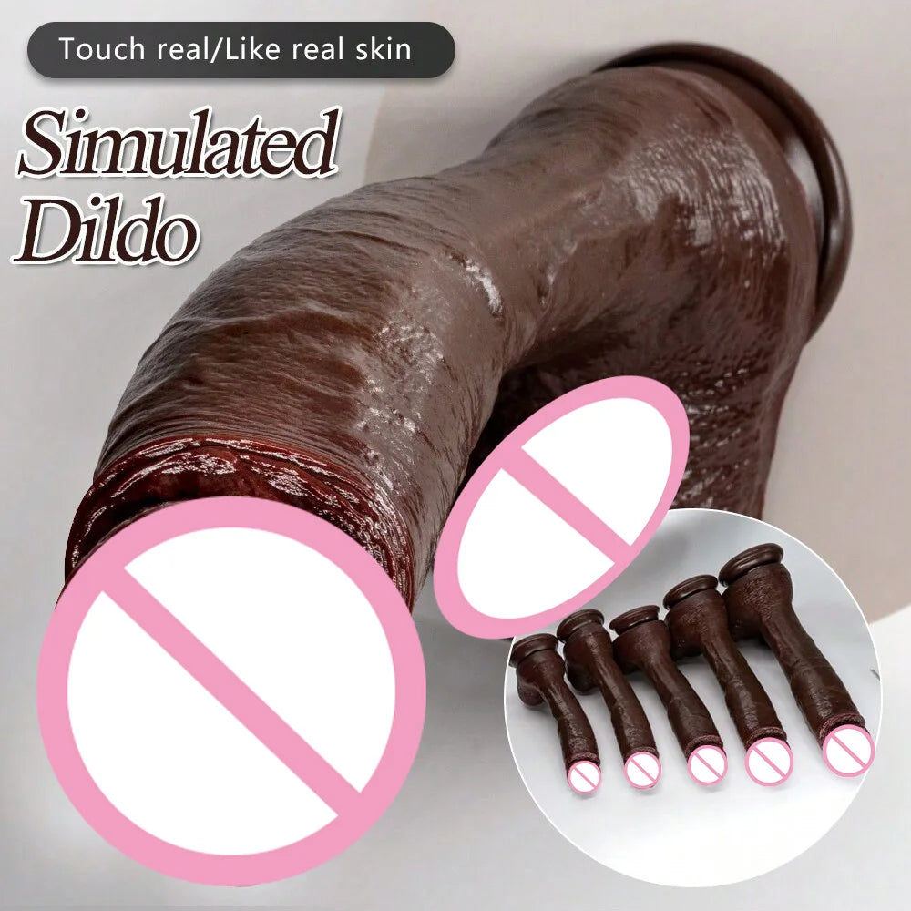 DIldo realista super largo de piel para doble penetración