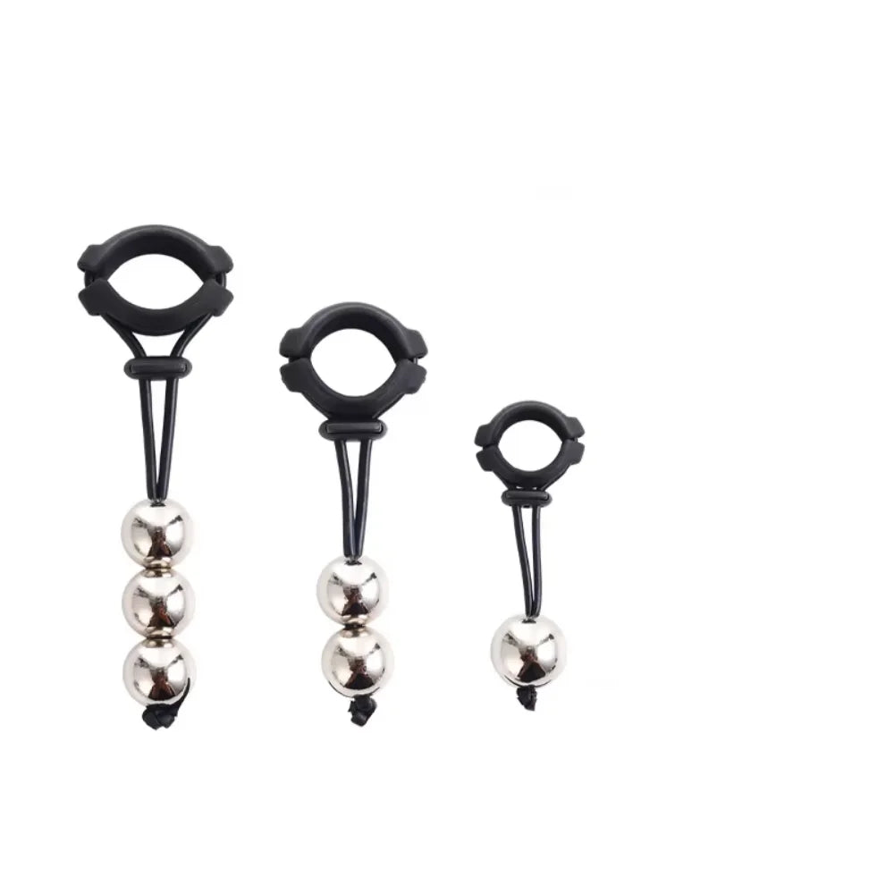 Bola y anillo de silicona para el pene