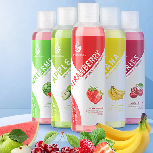 Lubricante íntimo basado en agua sabor a frutas