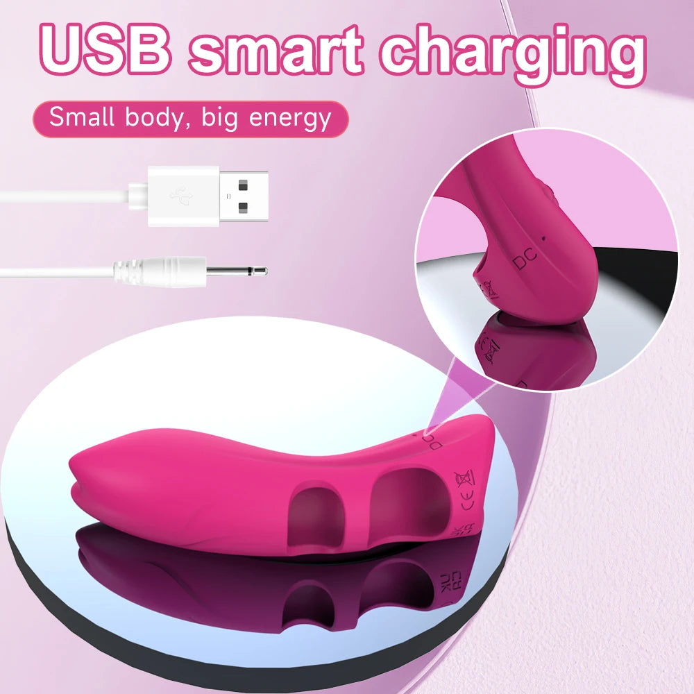 Vibrador de dedo para punto G, Clitoris y Pezones para masajes de estimulación femenino y parejas