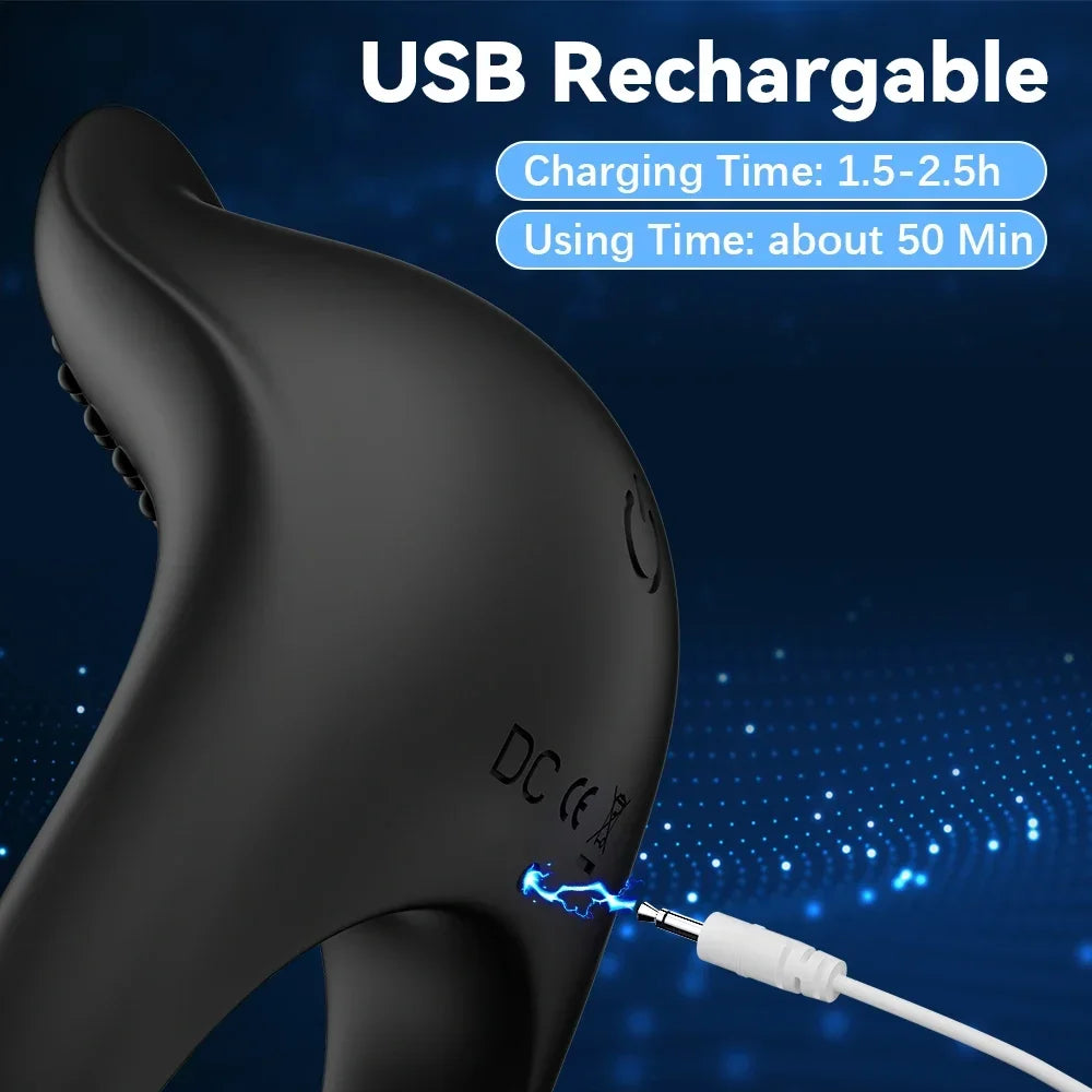 Anillo vibrador para Hombres retardante de la eyaculación