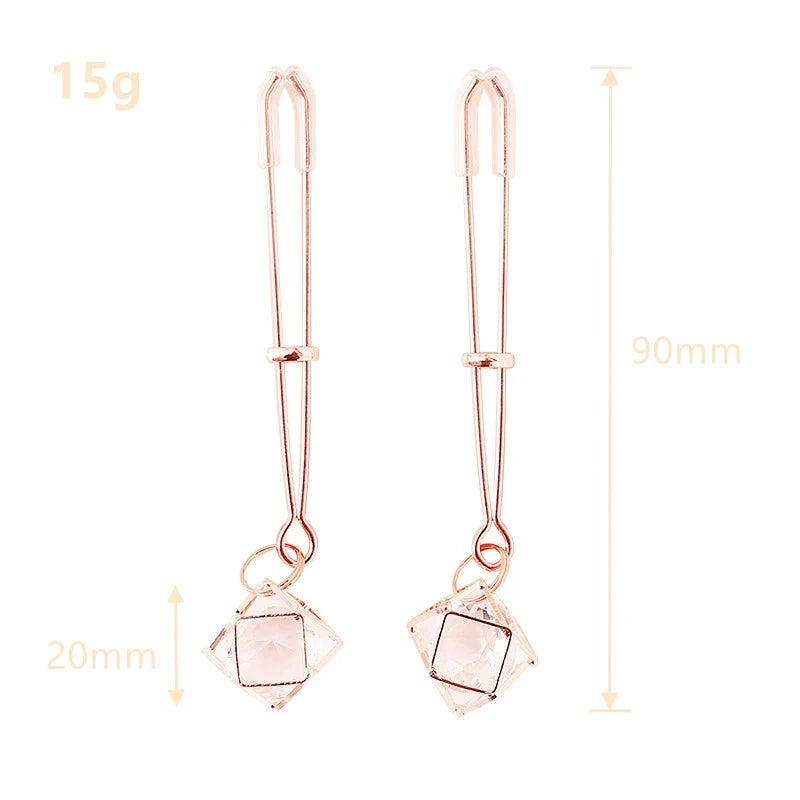 Set de Pinzas con cadenas para pezones Bondage