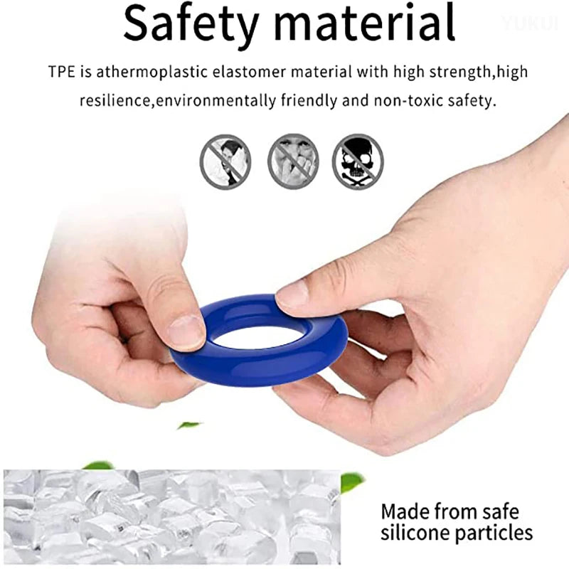 Set de 3 anillos masculinos de silicona para aumentar y retener la erección
