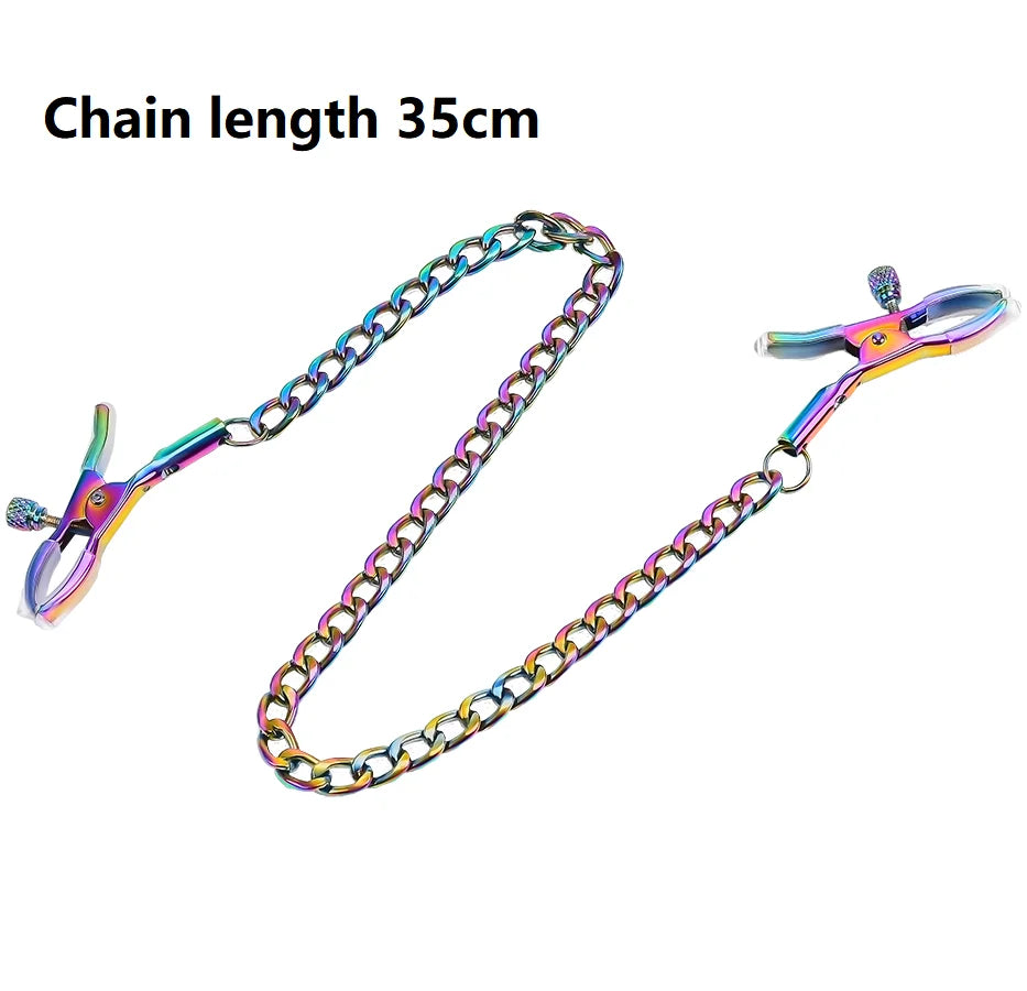 Set de Pinzas con cadenas para pezones Bondage