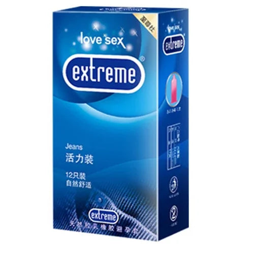 Set de 12 condones de latex lubricados