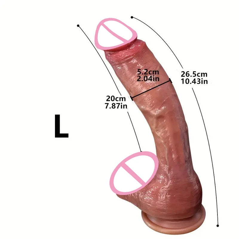 DIldo realista super largo de piel para doble penetración