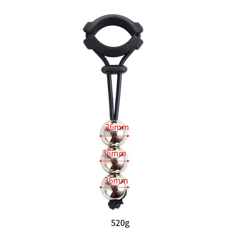 Bola y anillo de silicona para el pene