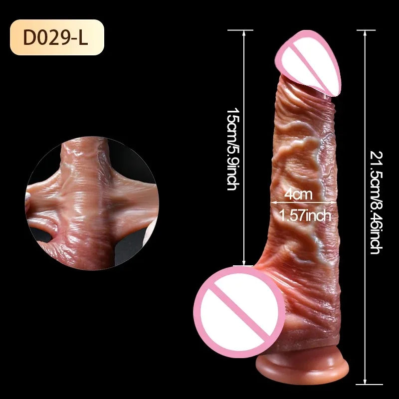 Dildo Usable y realista de piel para mujeres