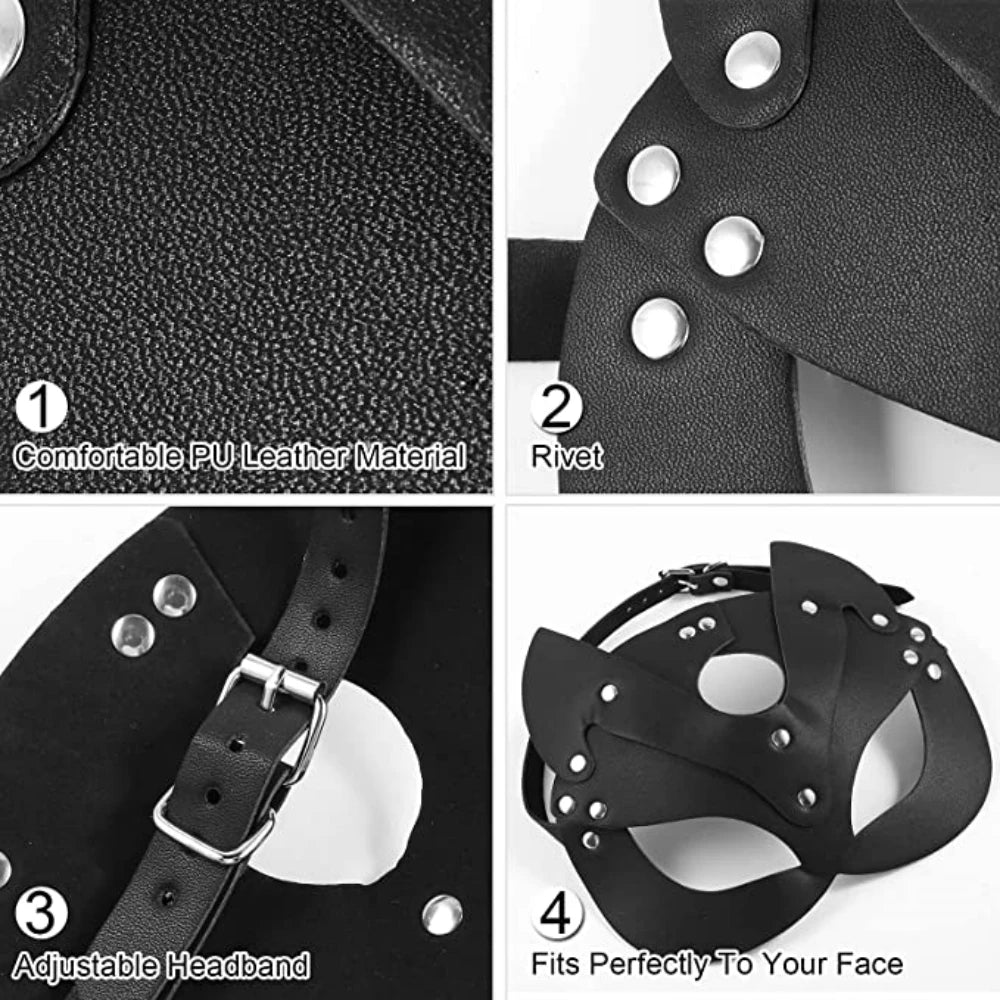 Máscara y cola de zorra Juego BDSM