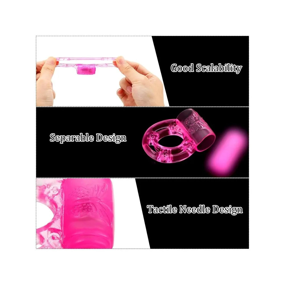 Anillos vibradores de silicona para el pene