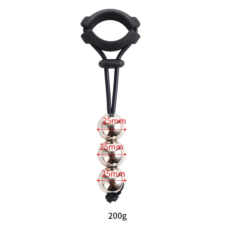 Bola y anillo de silicona para el pene