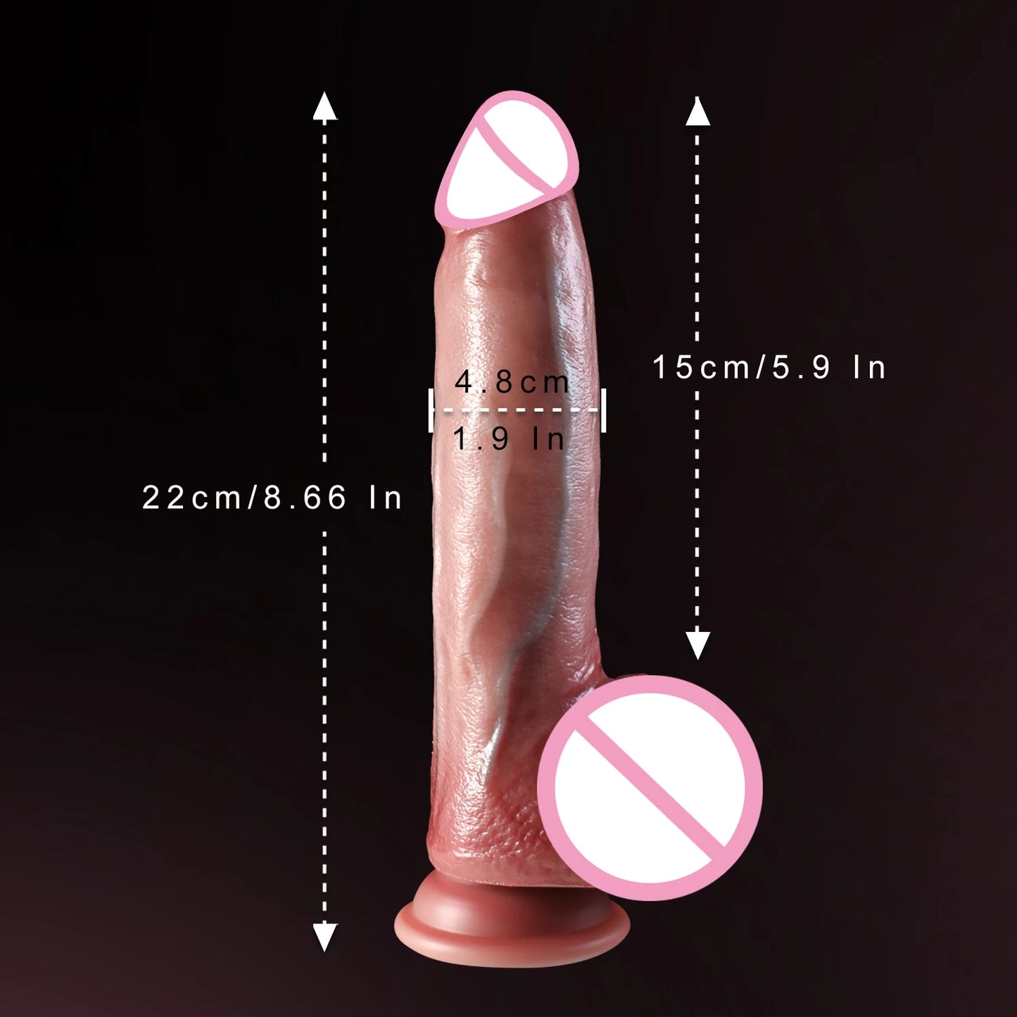 Dildo Telescopico Vibrador Rotador para mujeres