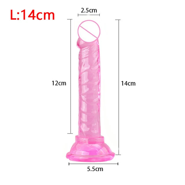 Dildo resalista de gel para mujeres no vibrador