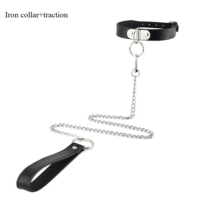 CInturón de Cuello y Cadena BDSM