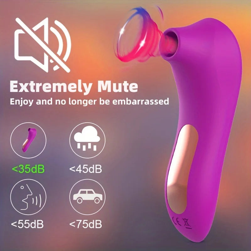 Vibrador succionador en vacío para masajes y estimulación femenina