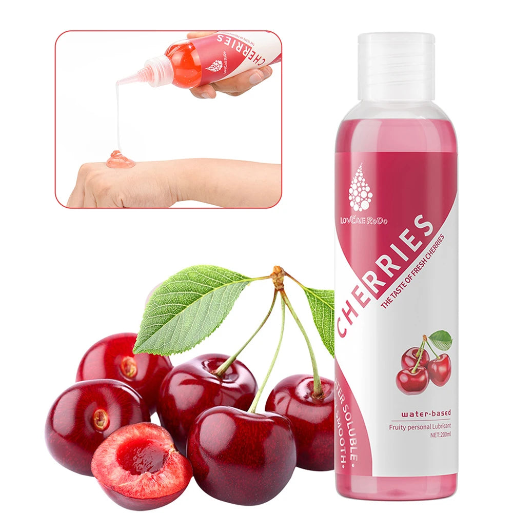 Lubricante íntimo basado en agua sabor a frutas