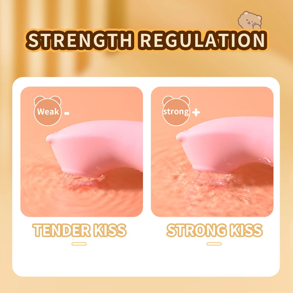 Pontente vibrador succionador al vacío, estimulador y masajeador