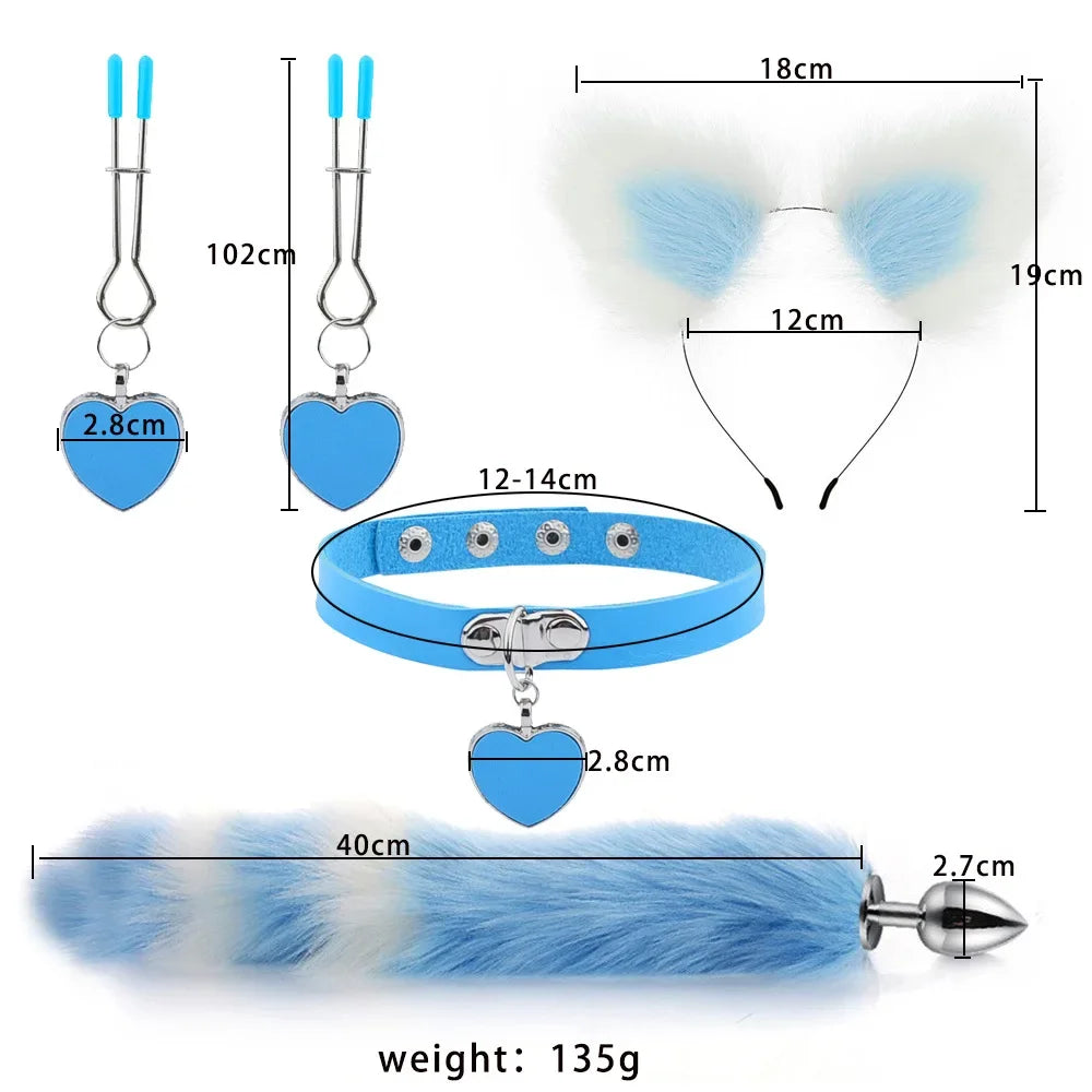 Cola de gato y accesorios Cosplay