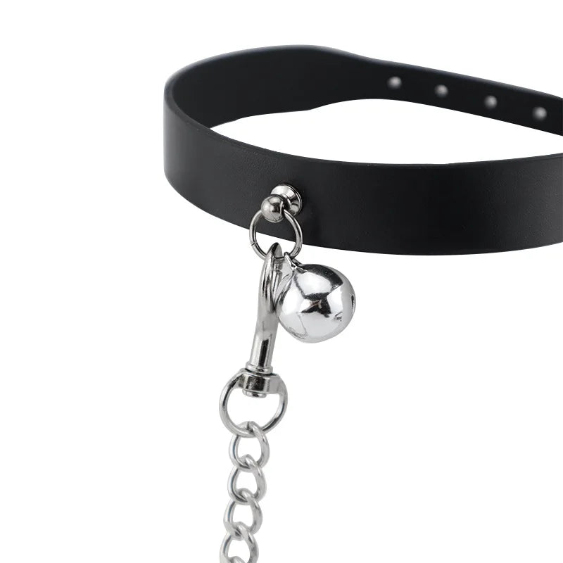 CInturón de Cuello y Cadena BDSM