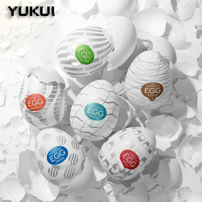 Huevos masturbadores de silicona para hombres Estimulación Masajeadores