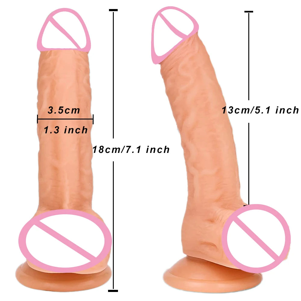 Dildo Usable y realista de piel para mujeres