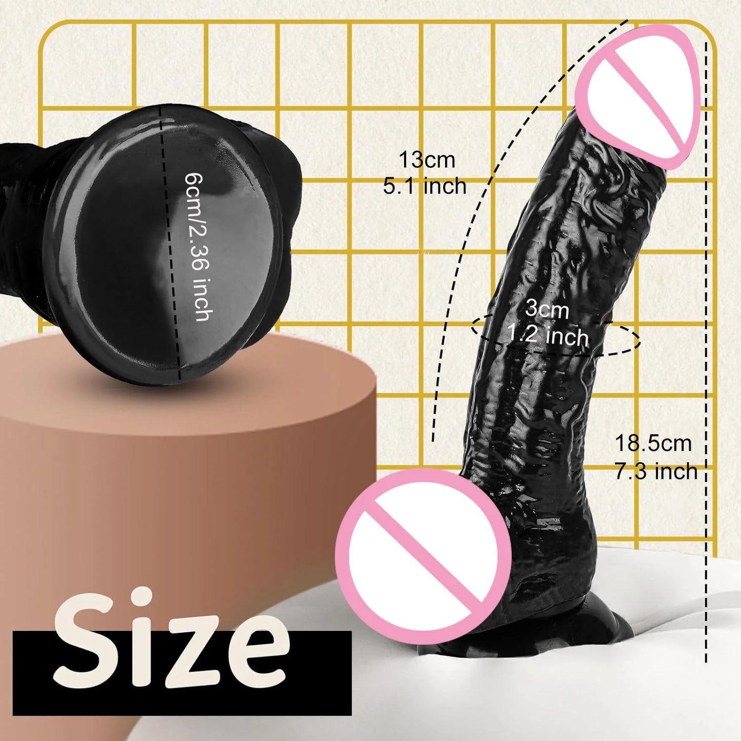 Dildo Usable y realista de piel para mujeres
