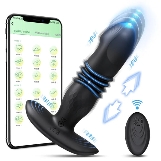 Vibrador Telescópico Anal Masajeador Wireless
