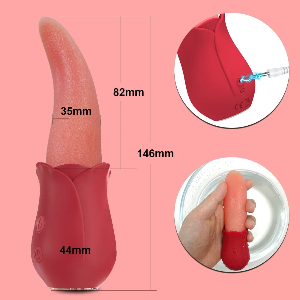 Lengua succionadora y vibradora realistar para mujeres