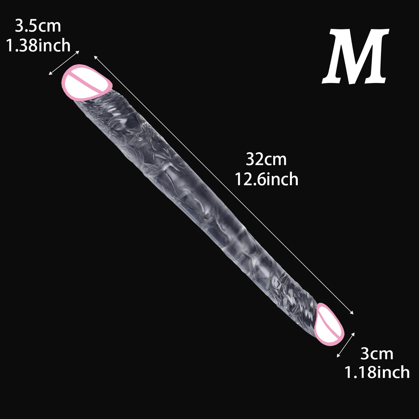 Dildo suave de doble cabeza