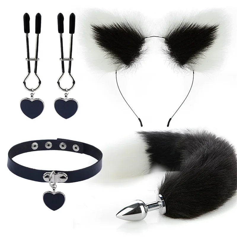 Cola de gato y accesorios Cosplay