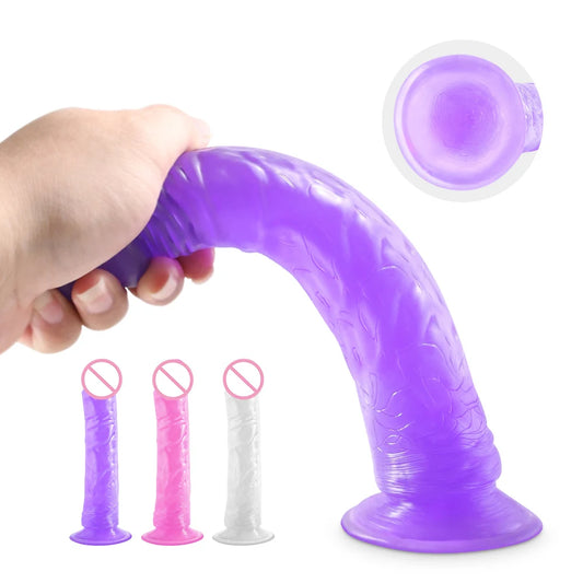 Dildo resalista de gel para mujeres no vibrador