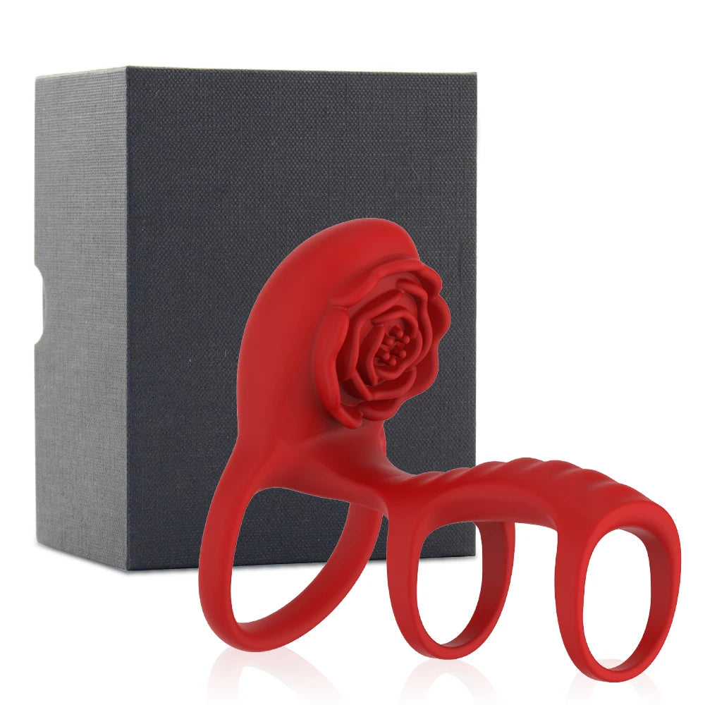 Anillo y pene vibrador para mejorar el placer