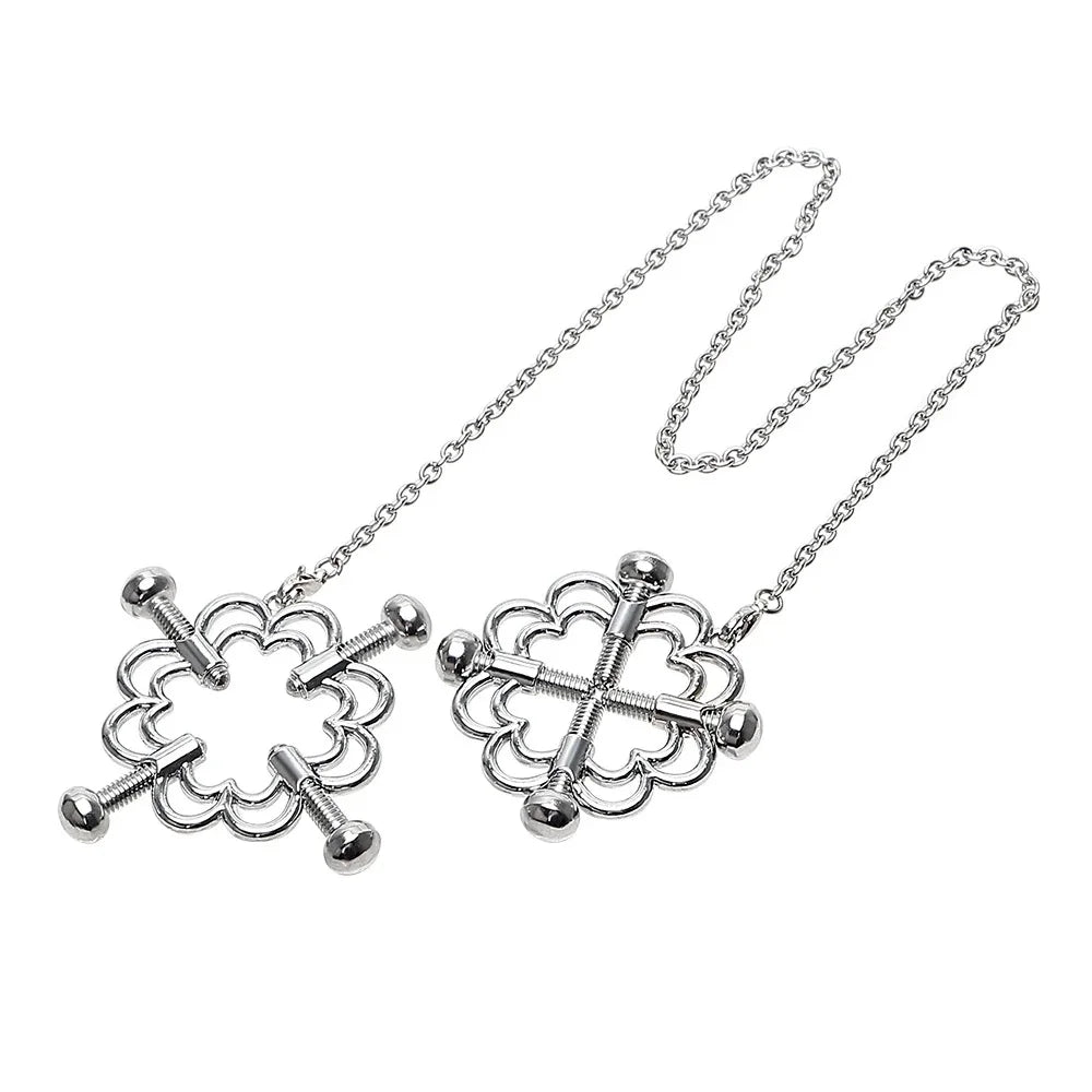 Set de Pinzas con cadenas para pezones Bondage